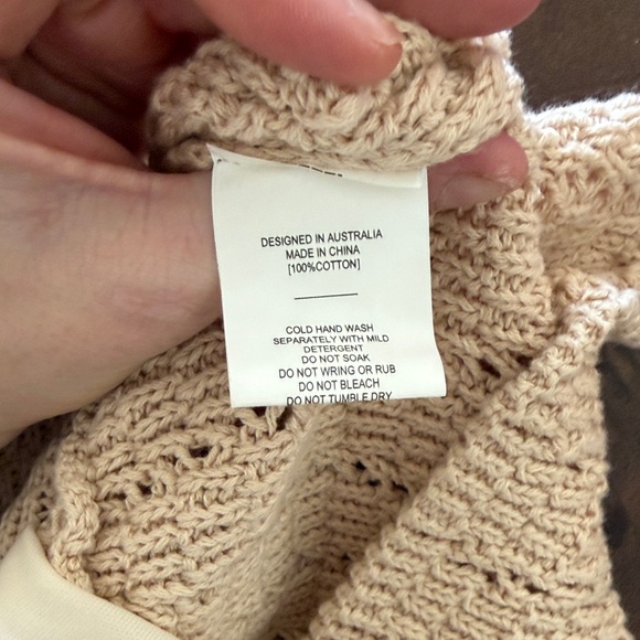 Petal & Pup Beige Crochet Maxi Skirt with Flared Hem - Picture 6 of 6